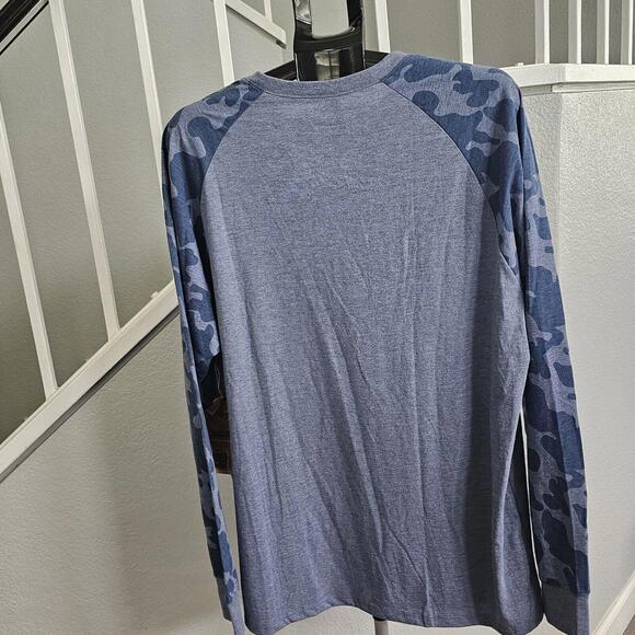 LA Dodgers Blue Camo Pullover Long Sleeve T-Shirt Men's Size 2XL - Picture 3 of 8